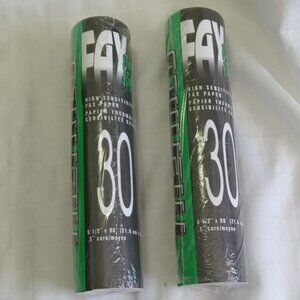 Two rolls of Thermco brand high sensivity thermal fax paper